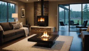 Glasbodenplatte Kamin